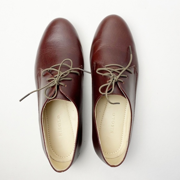 NEW Nisolo Women's Oliver Leather Oxford in Brandy, Size 7.5 EU 38 Leather Laced - Picture 4 of 8